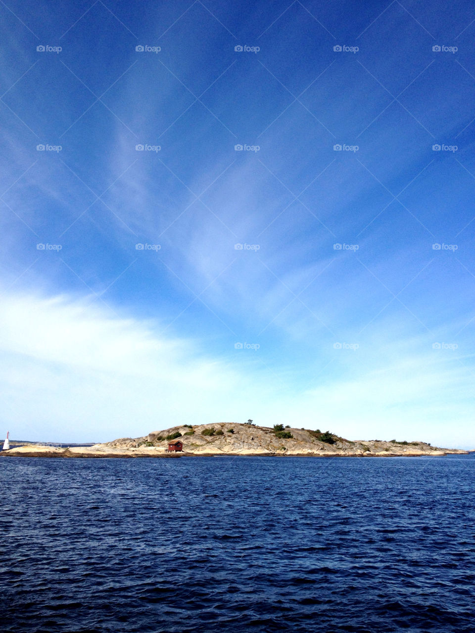sky blue ocean sweden by lindagriffin