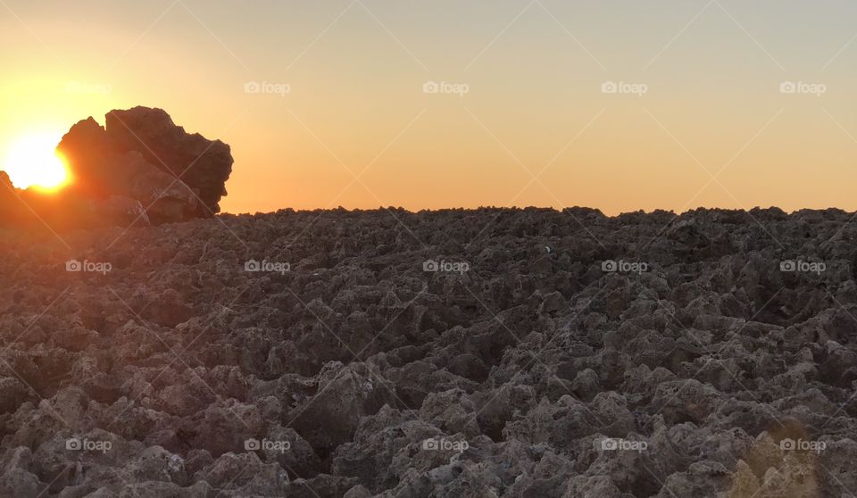 Rocks sunset 