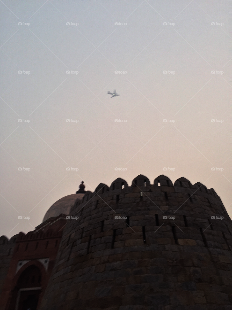 Mosque, Airplane & Sky