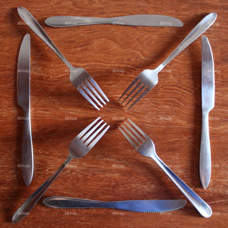 Cutlery on the table
