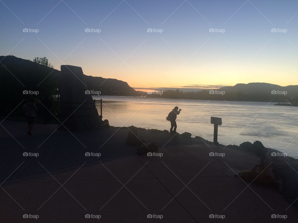 Beautiful view of a Kamloops city sunset 