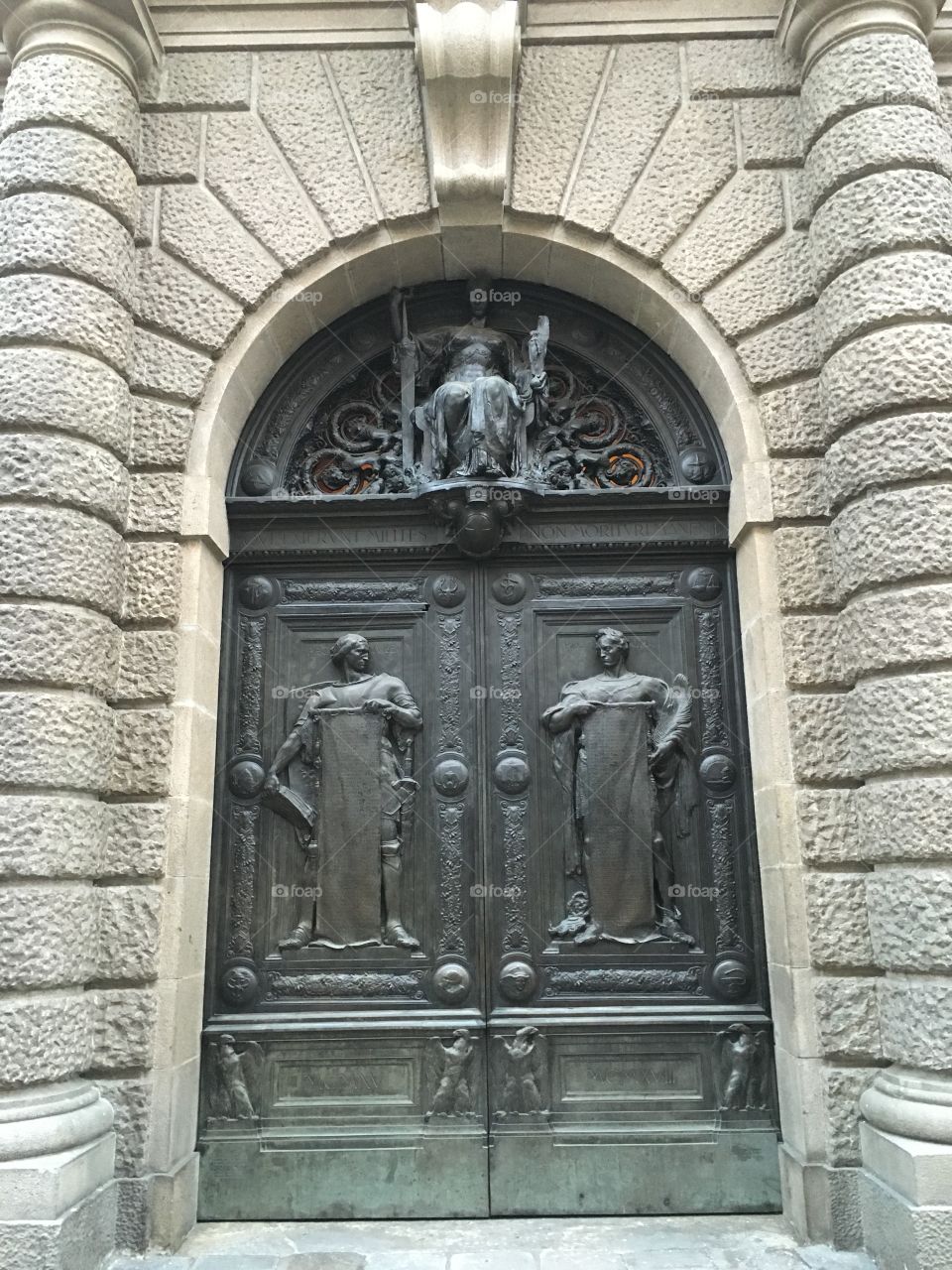 Old university door ,padova, italy