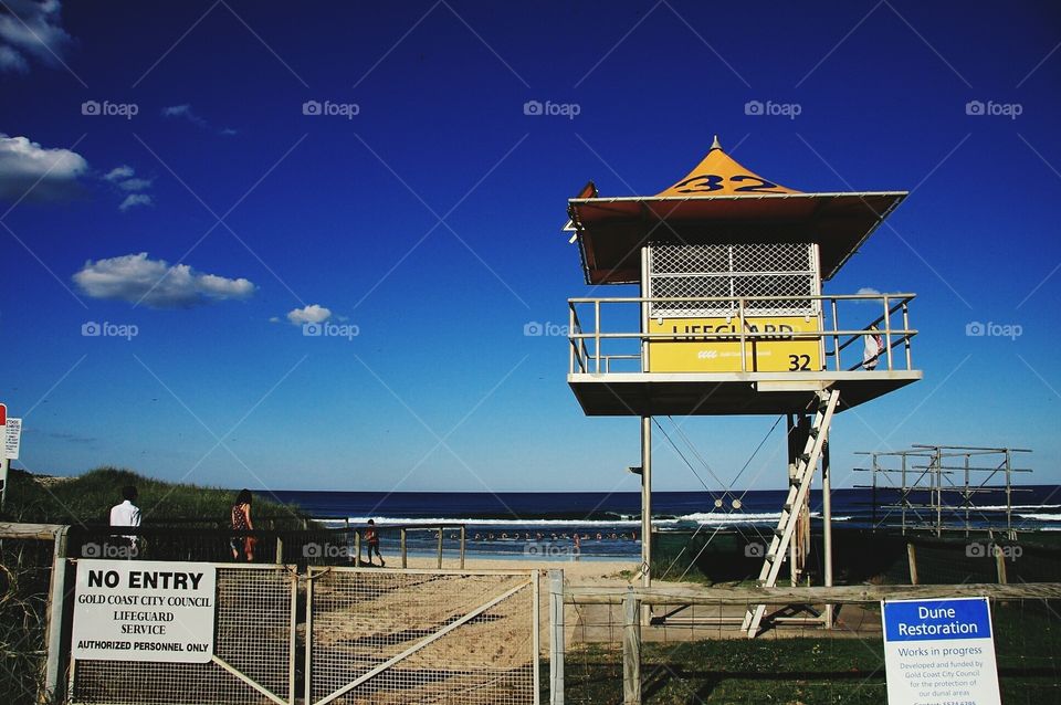 Lifeguard hut at the beach