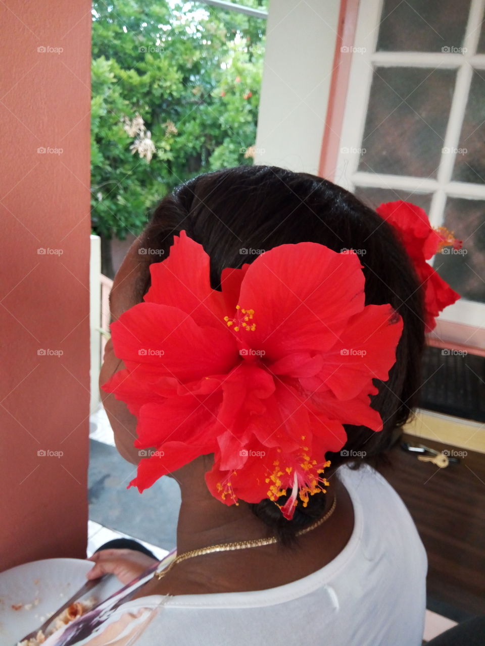 Hibiscus hair accessory