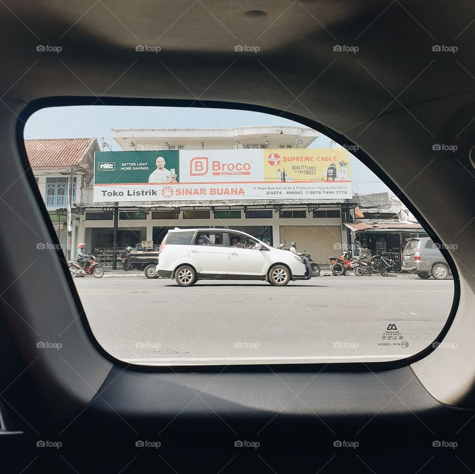 a view from a car's window