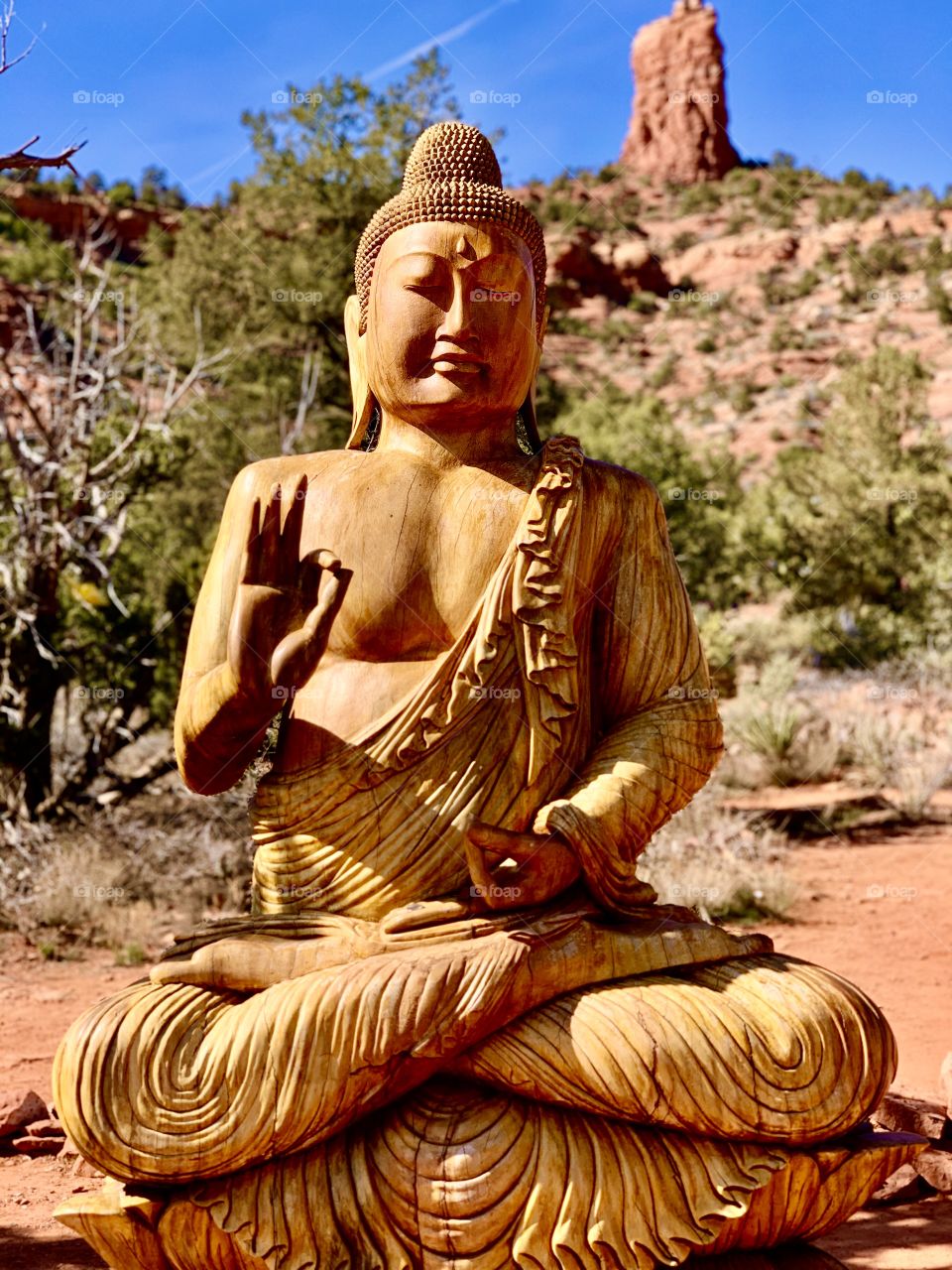 Buddha at stupa