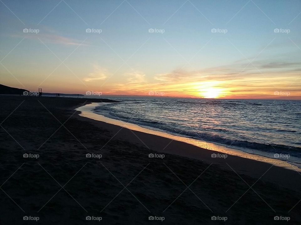  sunset; Beach sunset, sardinia; beautifulbeach Italia , Italy