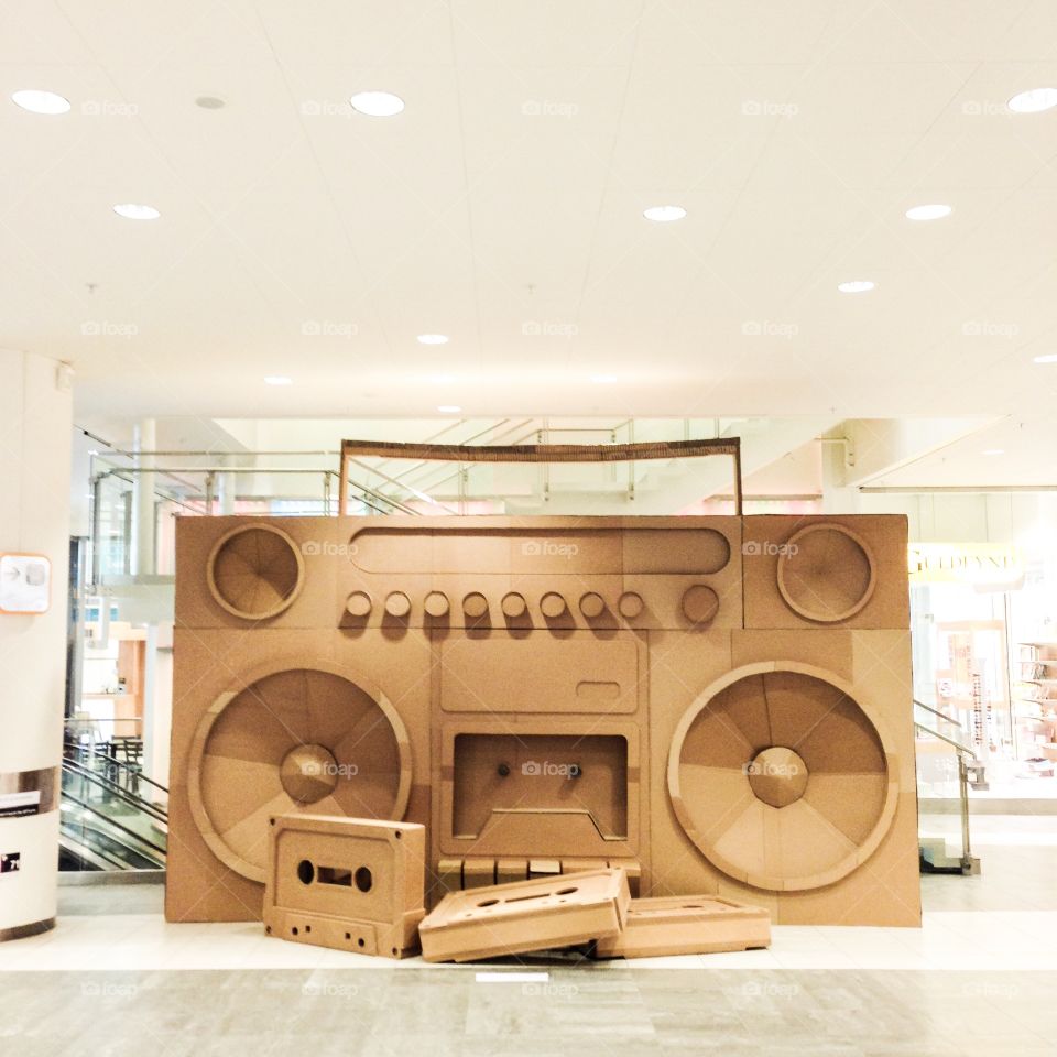 supersized tape recorder art