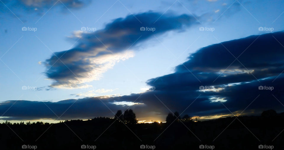 sky clouds sun silhouette by genlock