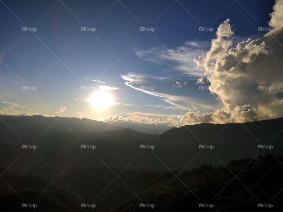 When the sun shines on the mountains