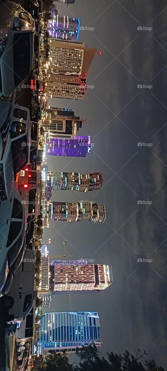 the view in lusil city in night