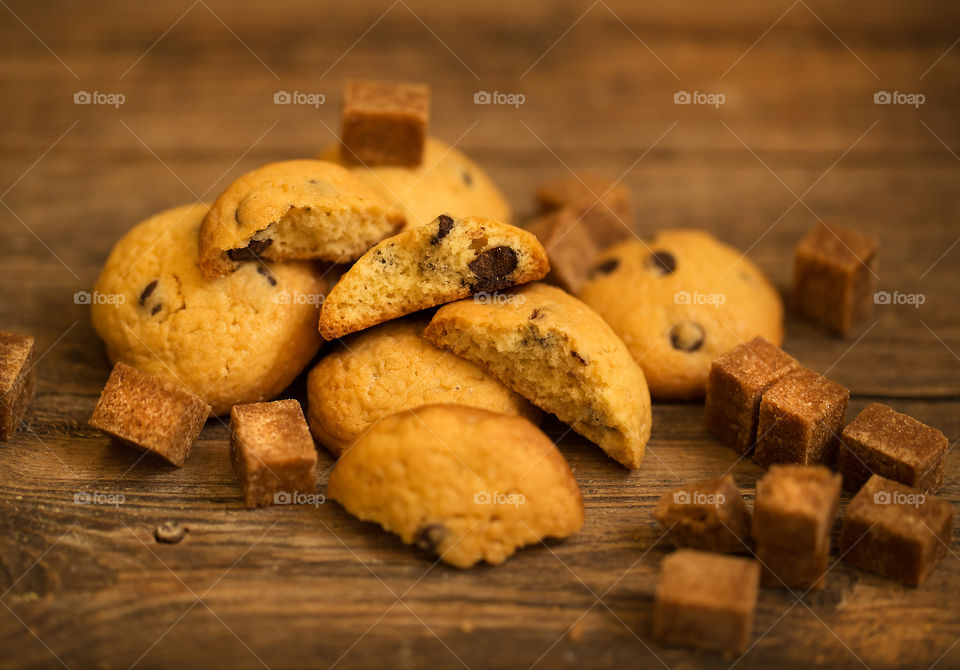 No Person, Food, Still Life, Wood, Cookie