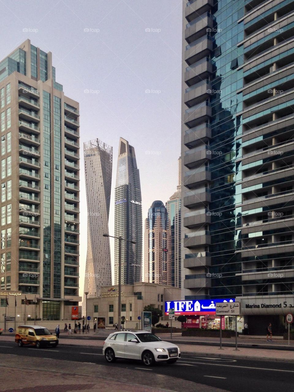Modern architecture in Dubai, skyscrapers
