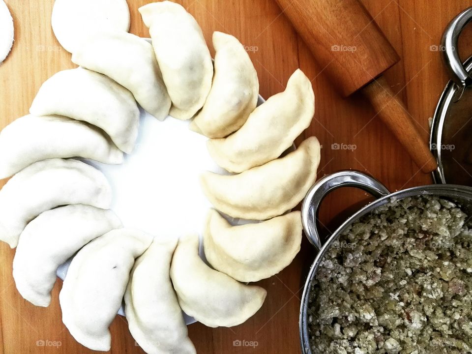 Polish traditional cuisine, dumplings -pierogi