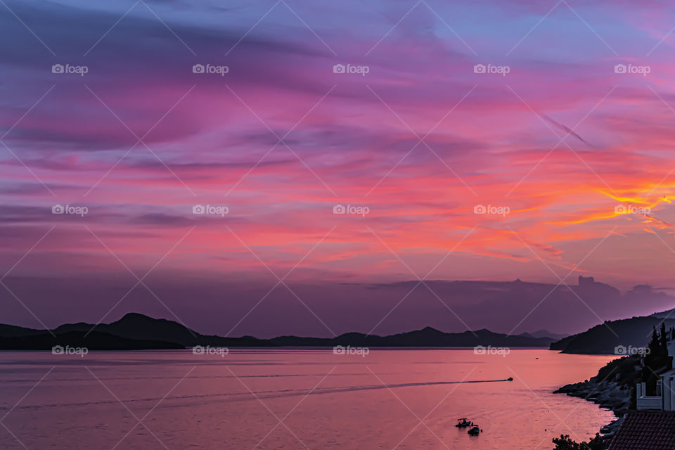 Sunset over Adriatic Sea