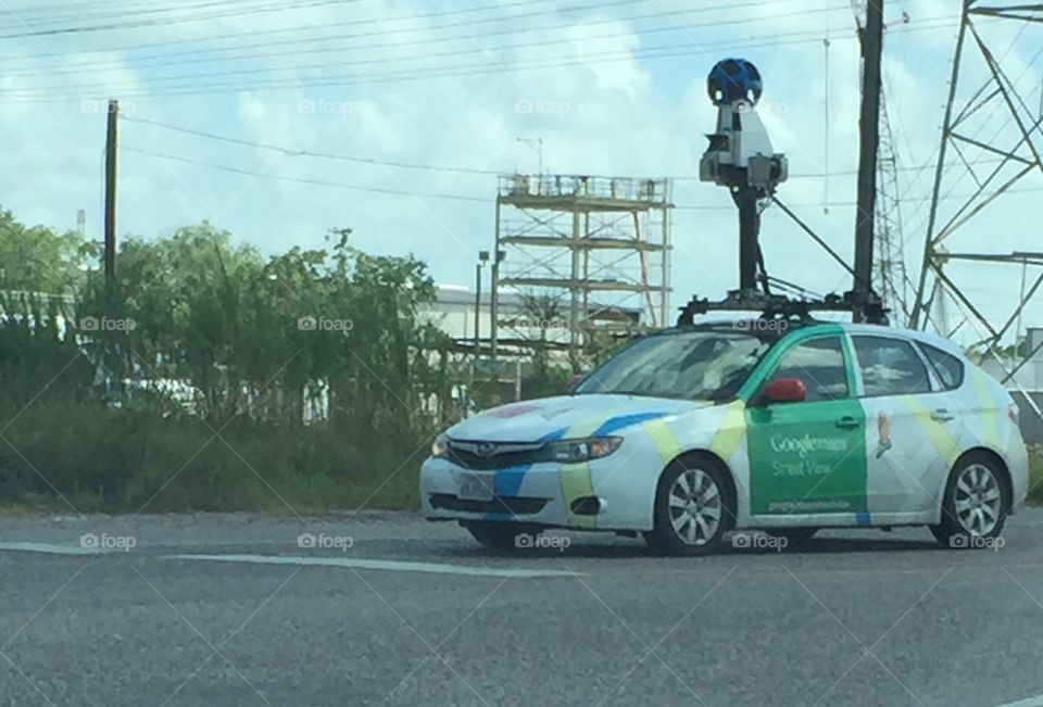 As I was driving home the other day I saw a Google map car! I guess they were updating their information or something.