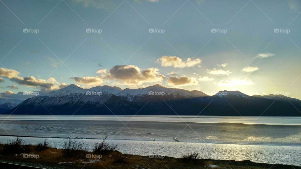 Water, Lake, Landscape, Mountain, Snow