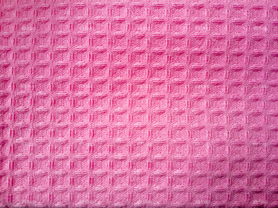 Pink woven textile square line pattern