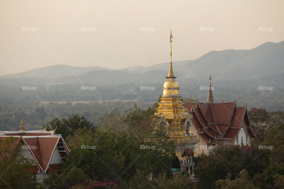 Temple pagoda on the hill