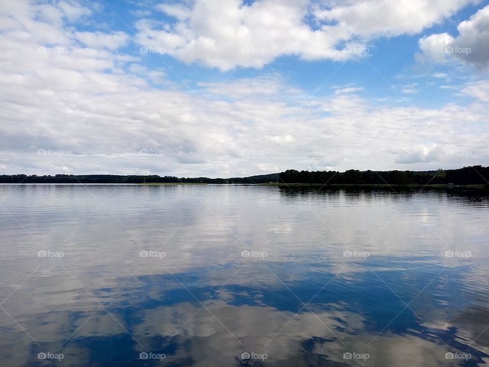 Beautiful lake view in Poland 