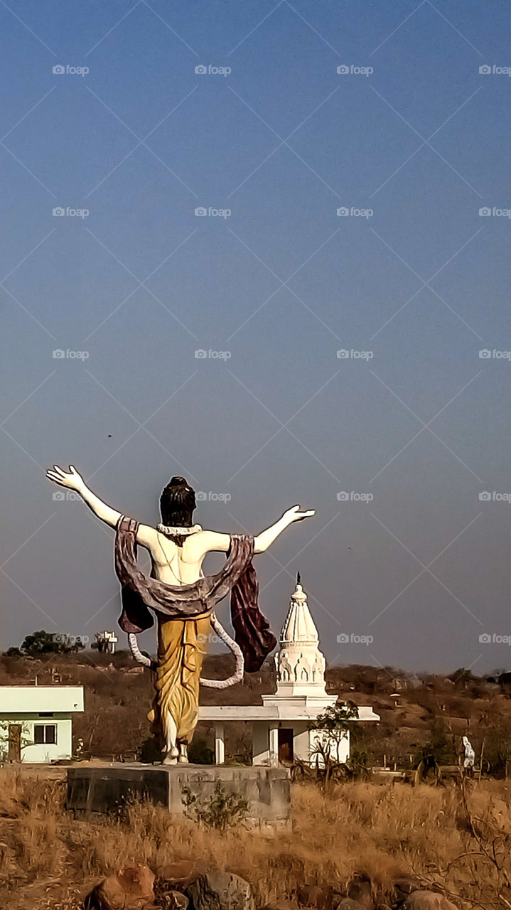 statue & temple in my image beautiful statue situated in Mahismal near aurangabad maharashtra india