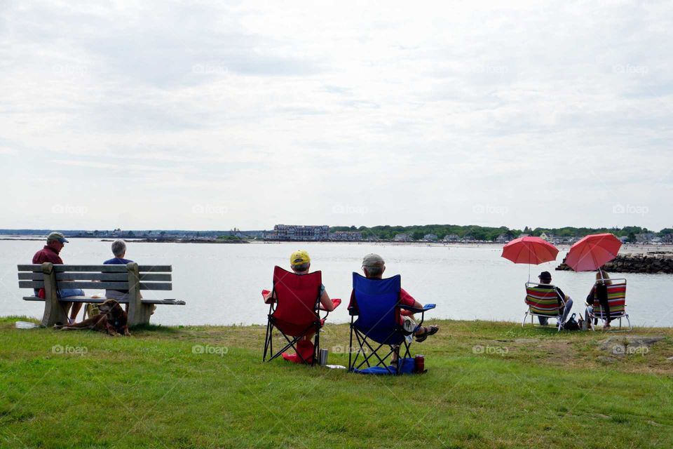 couples on the shore