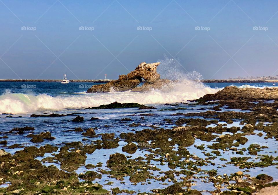 Foap Mission “I Love This Photo”! Spectacular Crashing Waves On Rock Formation! 