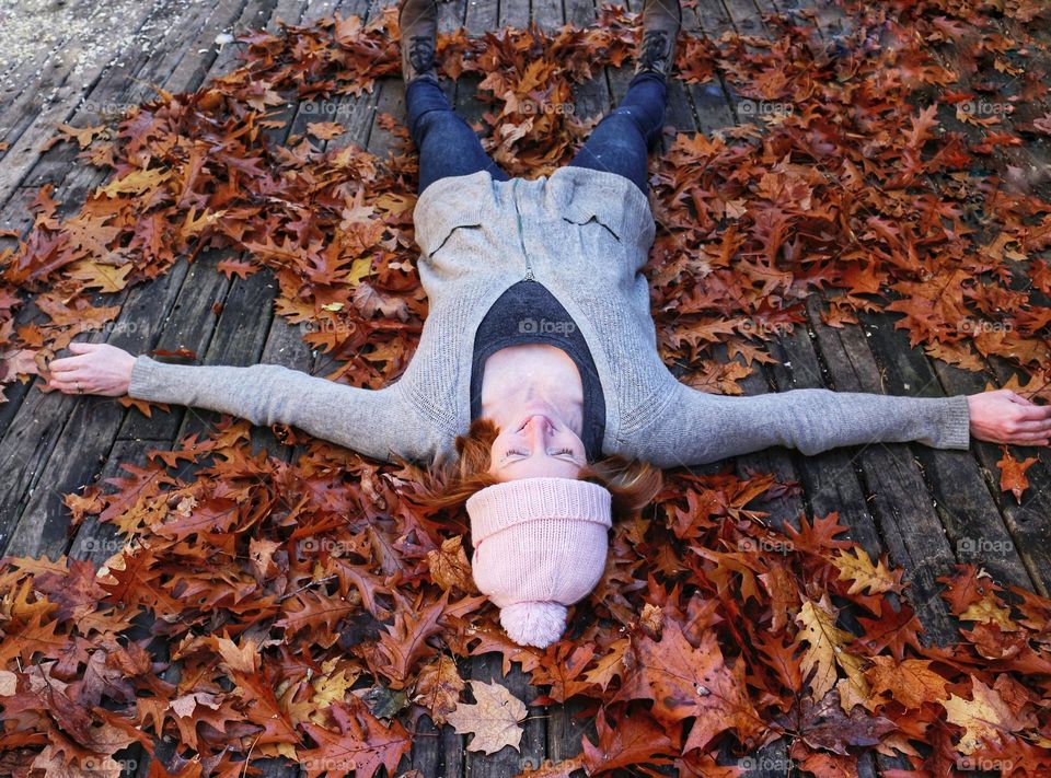 Making a 'leaf angel'