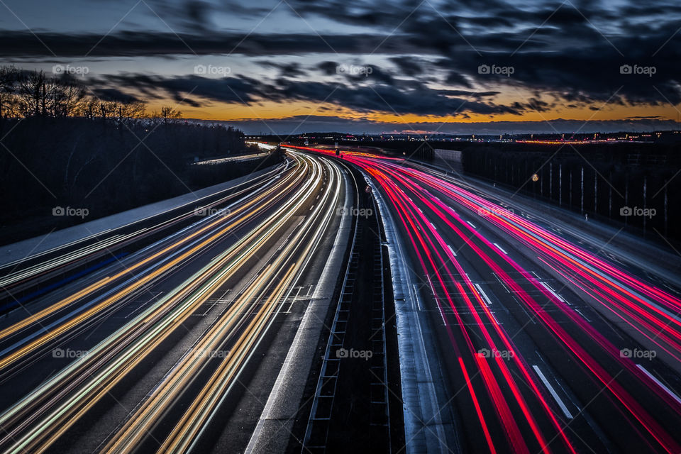 Rush hour. Autobahn 