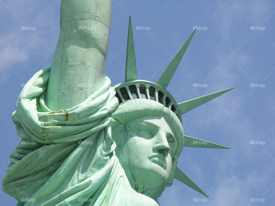 Close-up of the Statue of Liberty 