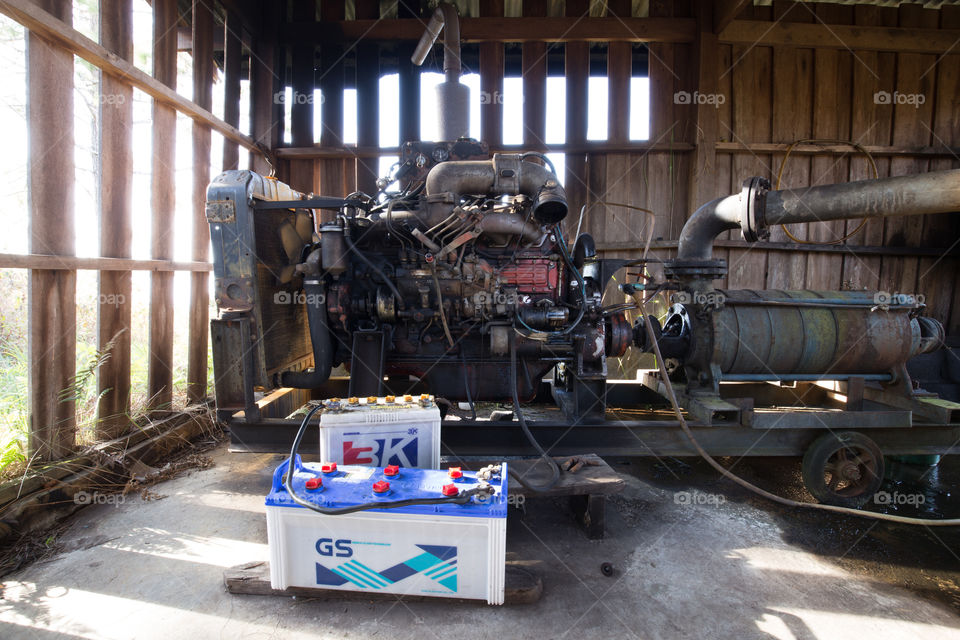 Feed water pump engine 