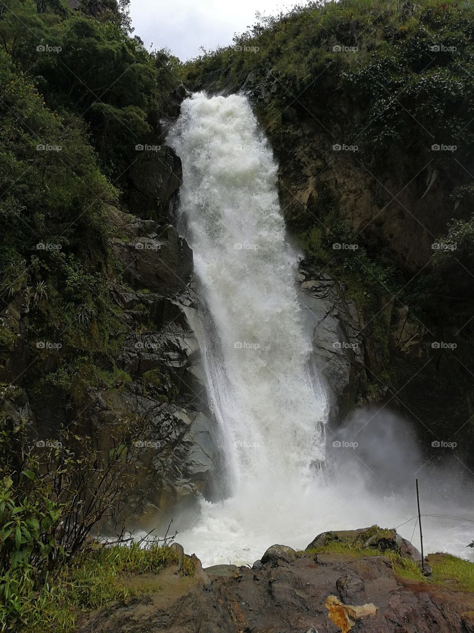 Waterfall in Baños, Ecuador