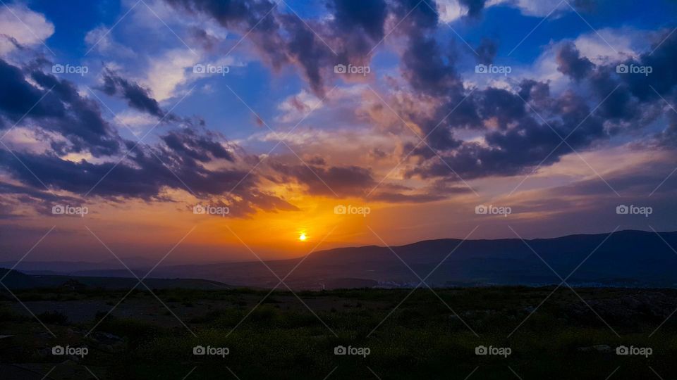 beautiful sunset from constantine city