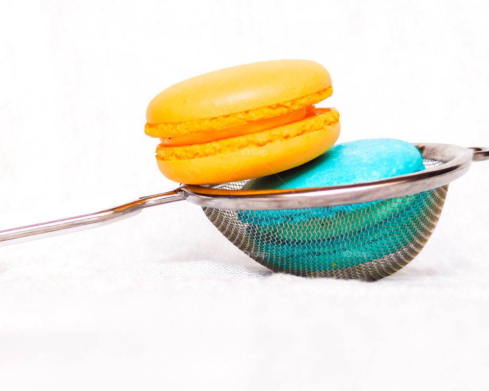 Colorful French macarons