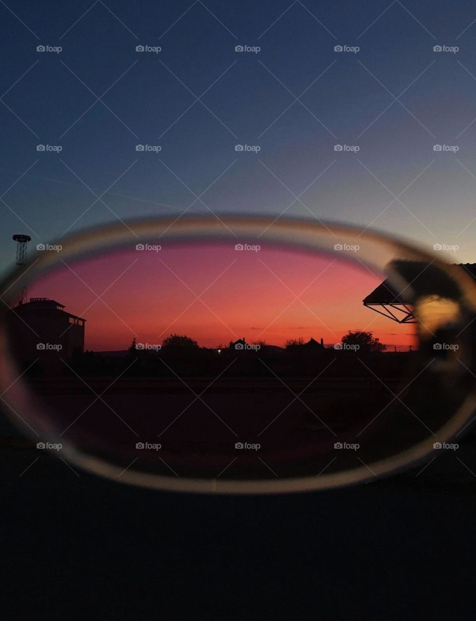 Sunset through sun glasses