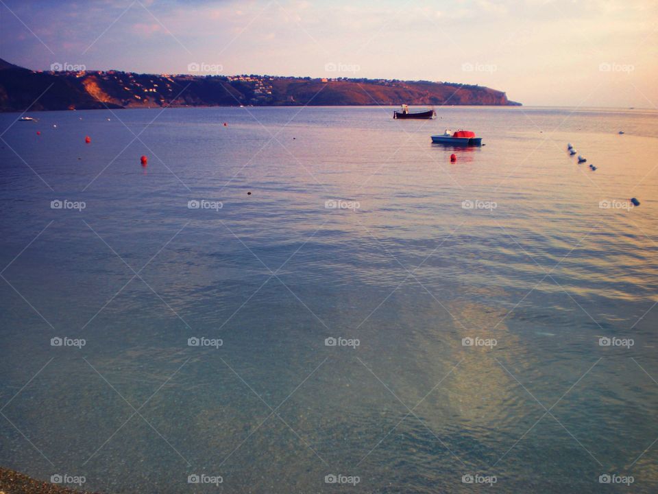 The sea of the Fiuzzi bay (Praia - Italy ).