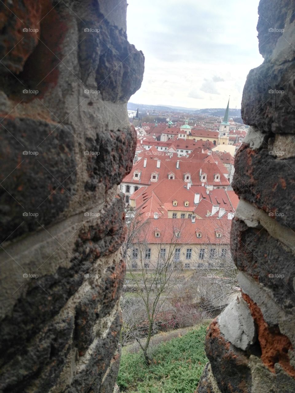 Prague through a hole