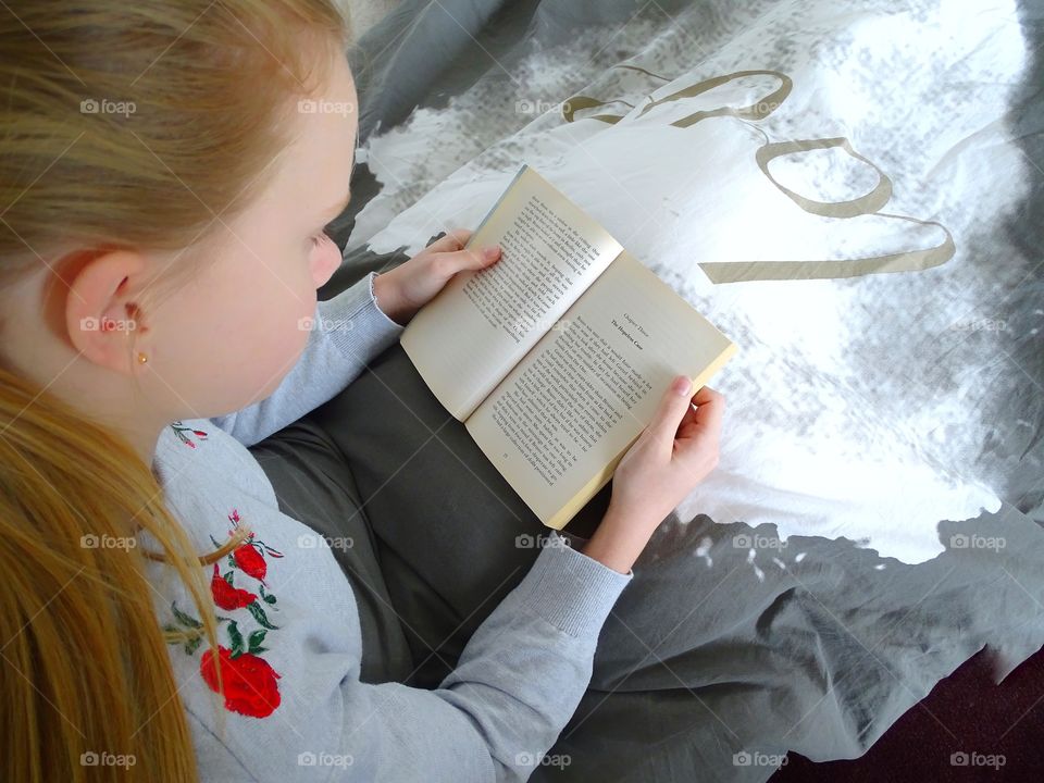 Girl reading a book