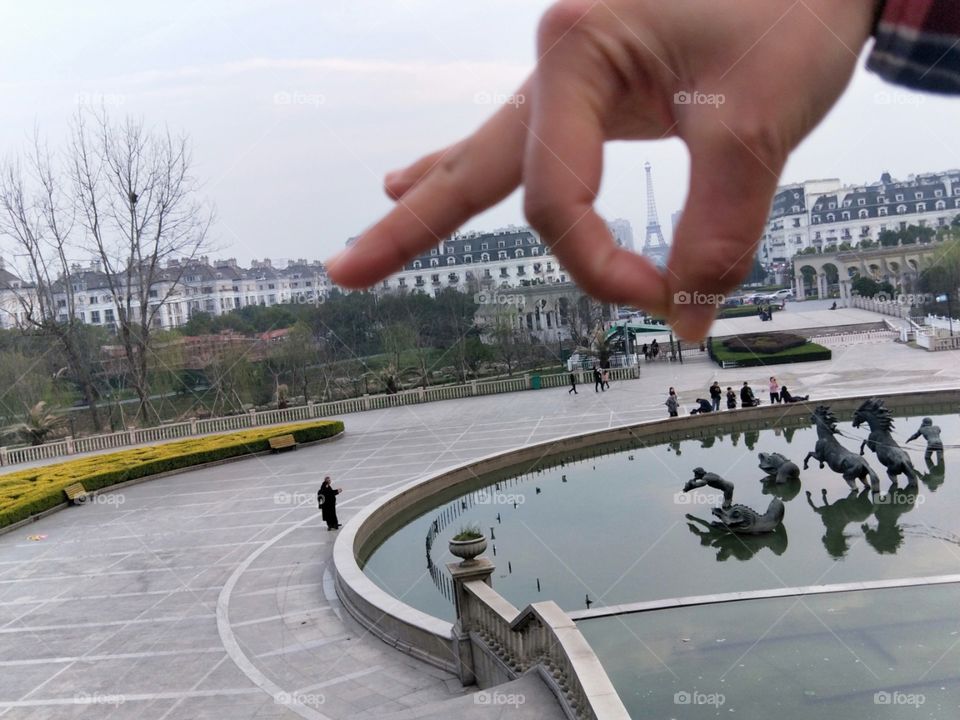 Faux eiffel tower in Hangzhou, China