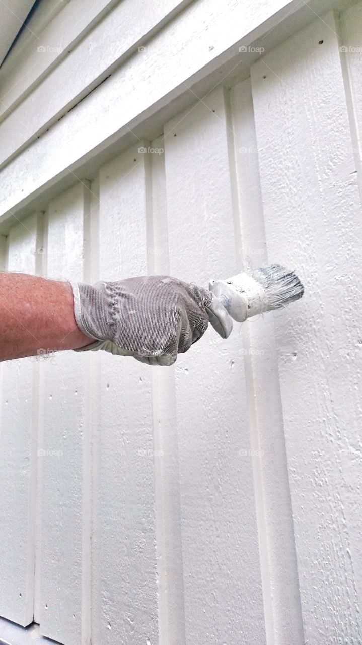 Painting the house exterior