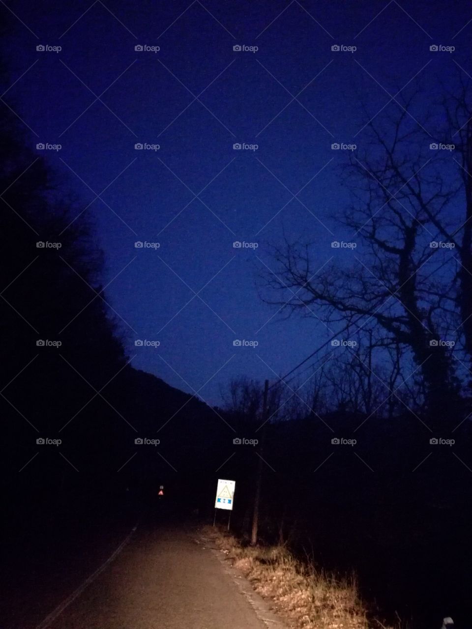 Sunset. Magic full Moon evening