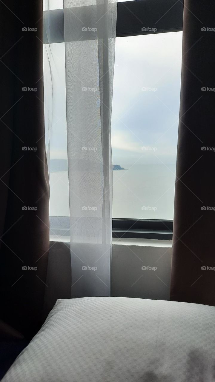 Window view of the sea