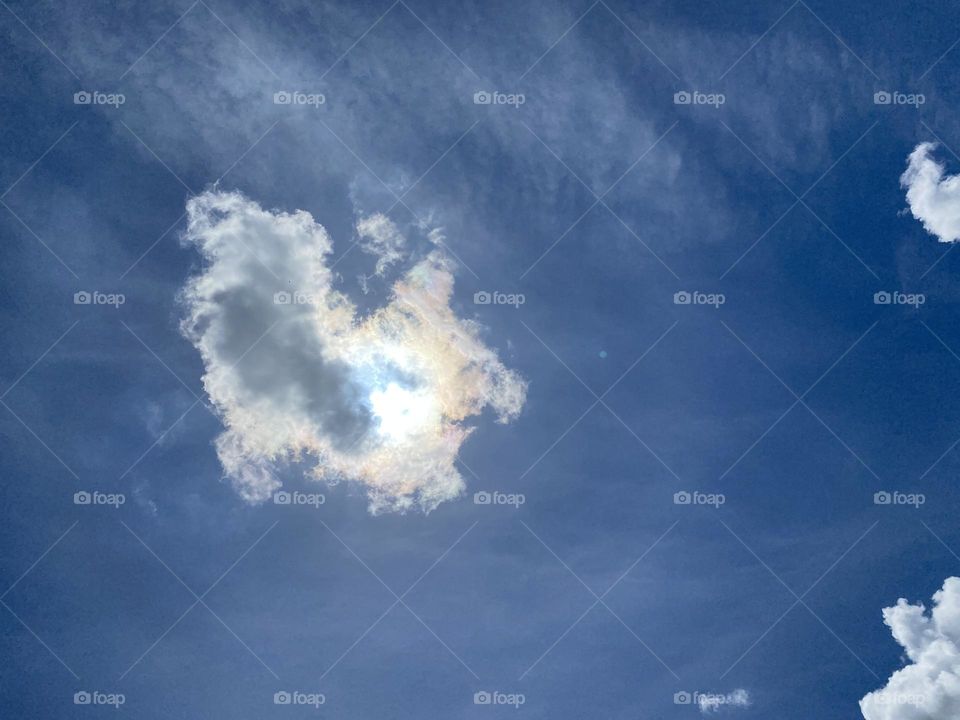 The sun behind the clouds 