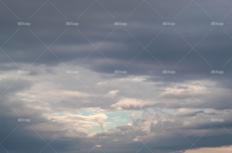 The beauty of the evening sky with clouds