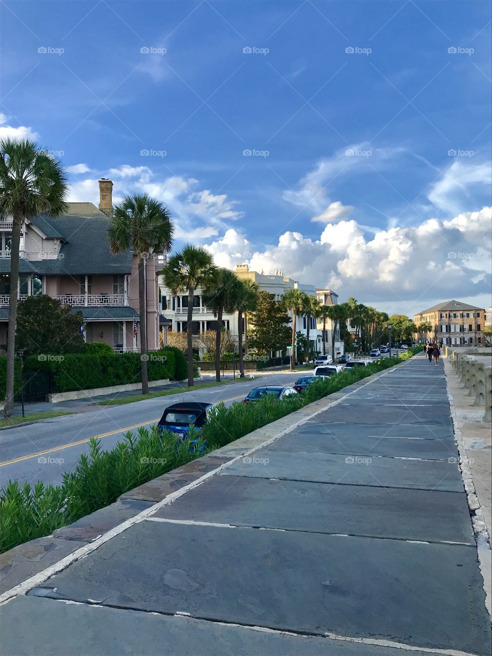 Slate walkway along the Battery 