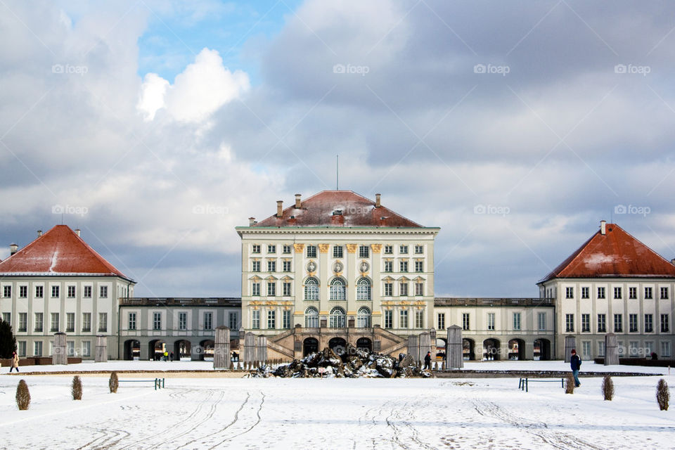 Nymphenburg palace in winter