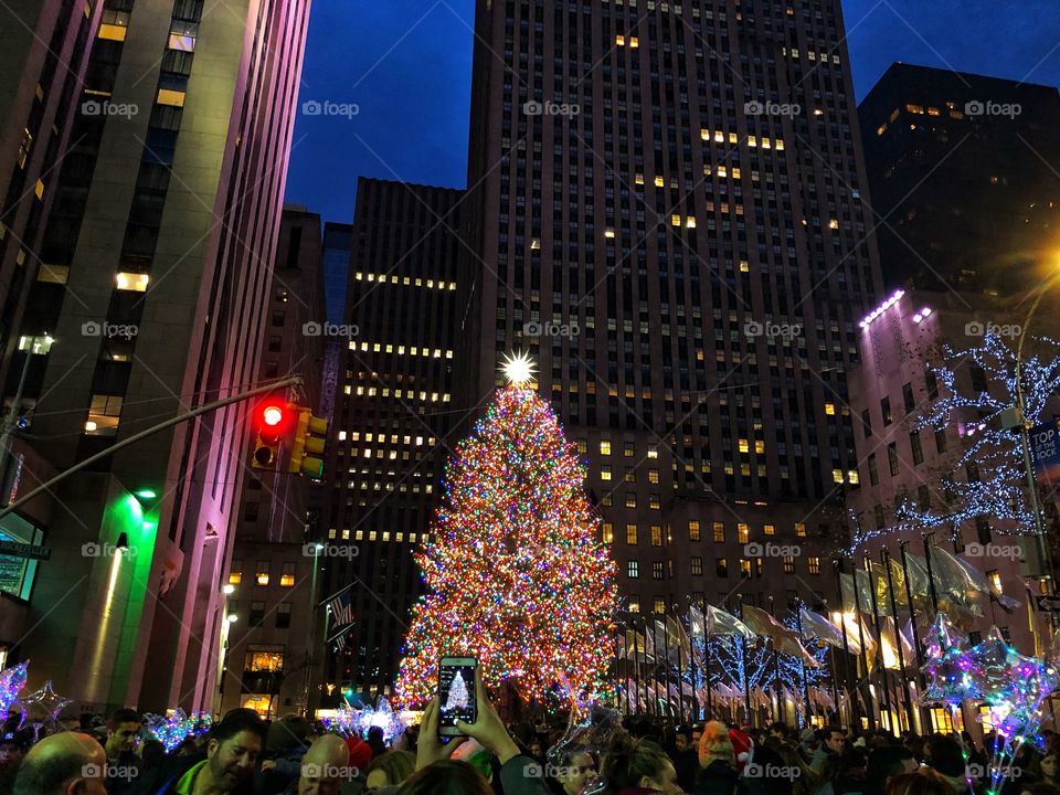 New York City’s Christmas spirit gathering 