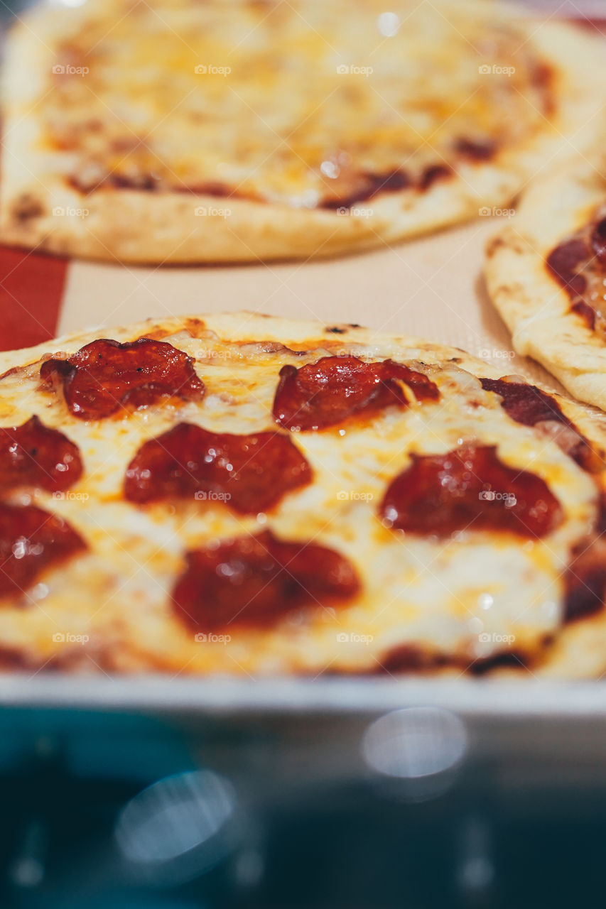 fresh oven pizza pepperoni and cheese