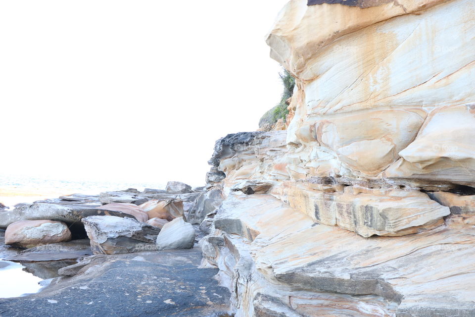 The rocks at the edge cliff 