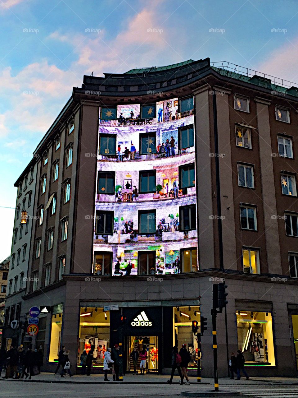 Condo buildings with advertising!